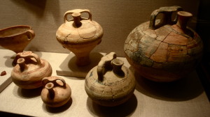 reassemble handled bottles, in the museum