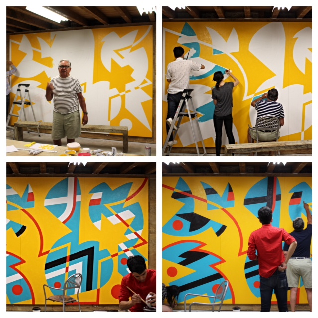 stages in the execution of the mural