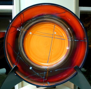 Shiozaki. Red Solar Series Platter. Earthenware $750