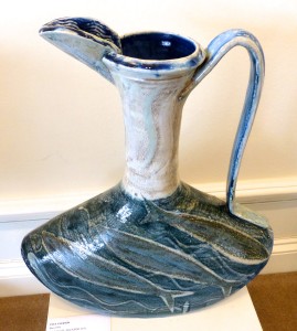 Paul Jackson, saltglaze Mackerel Jug, 700.