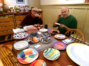 Paul & Eric examining the plates