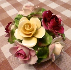 Ceramic roses, from my mother-in-law's collection.