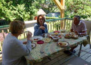 a glorious day for lunch outside