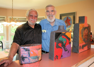 Santo Mignosa and Walter Dexter with Walter's work 2011. photo by Susan Gorris