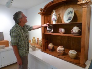 Alan admiring the pots