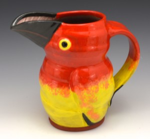 Flame Bowerbird jug
