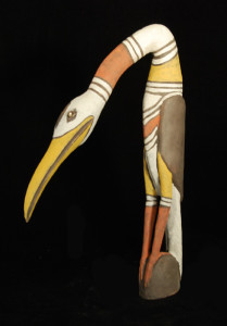 Papua New Guinea carved and painted Hornbill.