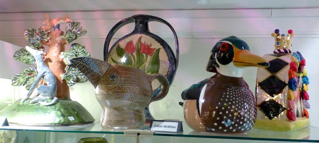 An earlier salty jug bird & my Wood Duck flower brick
