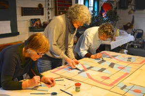 Lesley, Jane & Karen hard at work.