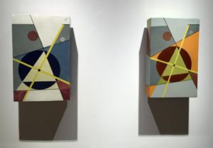 Suprematist Inspired 2 & Suprematist Inspired 1 wall vases 2015